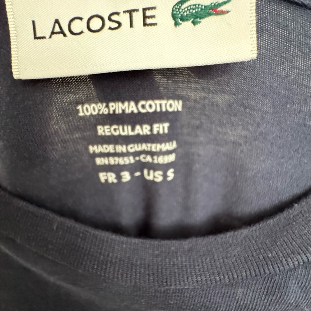 Lacoste Blue Short Sleeve Tee - Picture 2 of 3